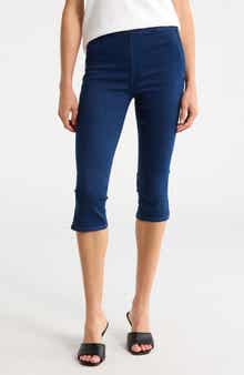 MOTHER The Nothing Bunny Snip Pull-On Mid Rise Capri Jeans