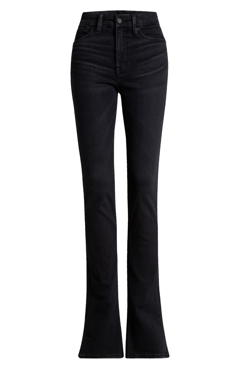 Good American Good Legs Crop Micro Bootcut Jeans, Alternate, color, Black