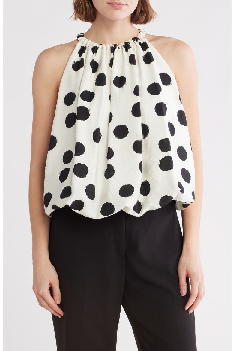 Abstract Dot Bubble Top, Main, color, BLACK