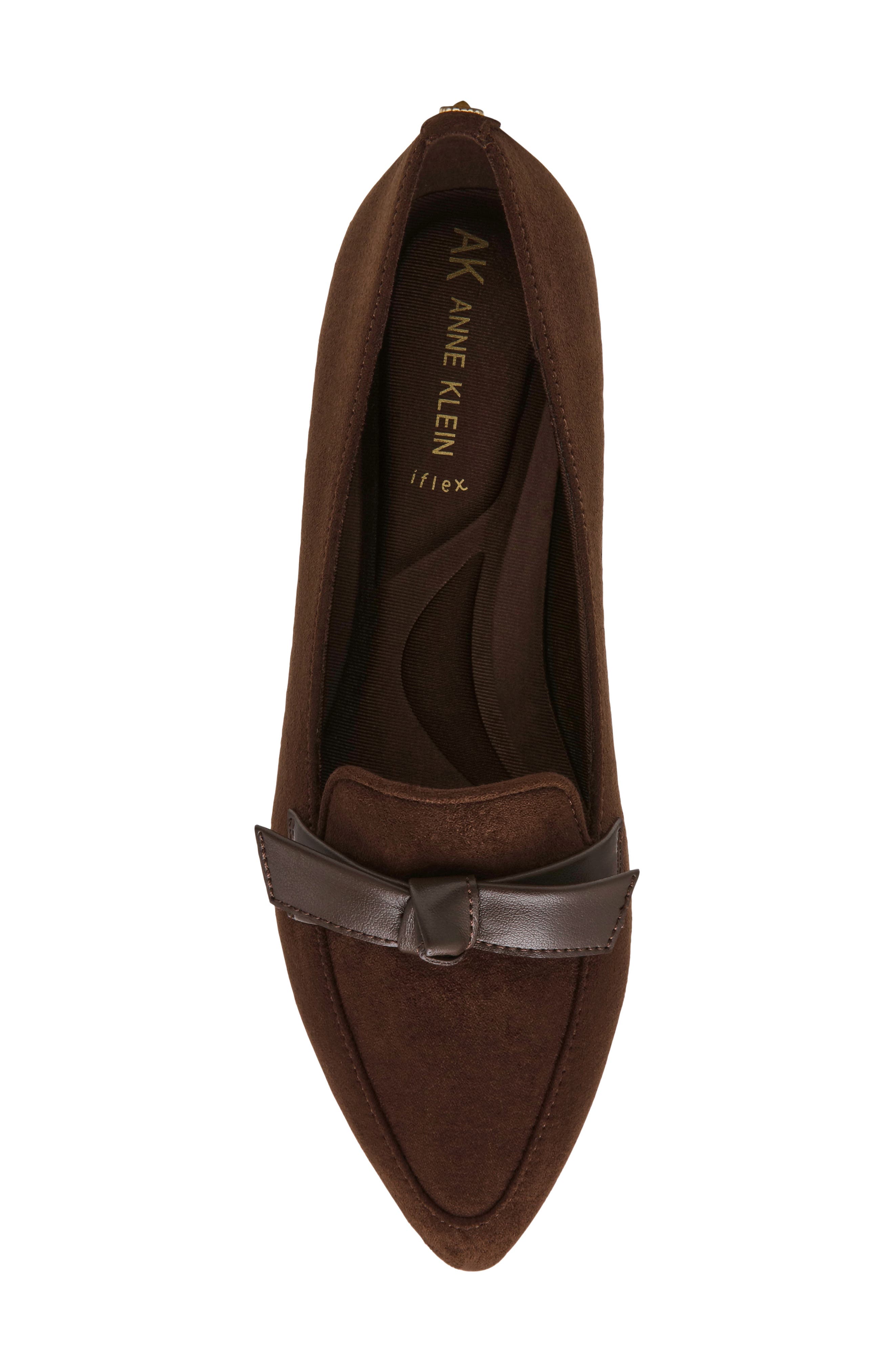 Onix Faux Leather Flat, Alternate, color, BROWN MICROSUEDE