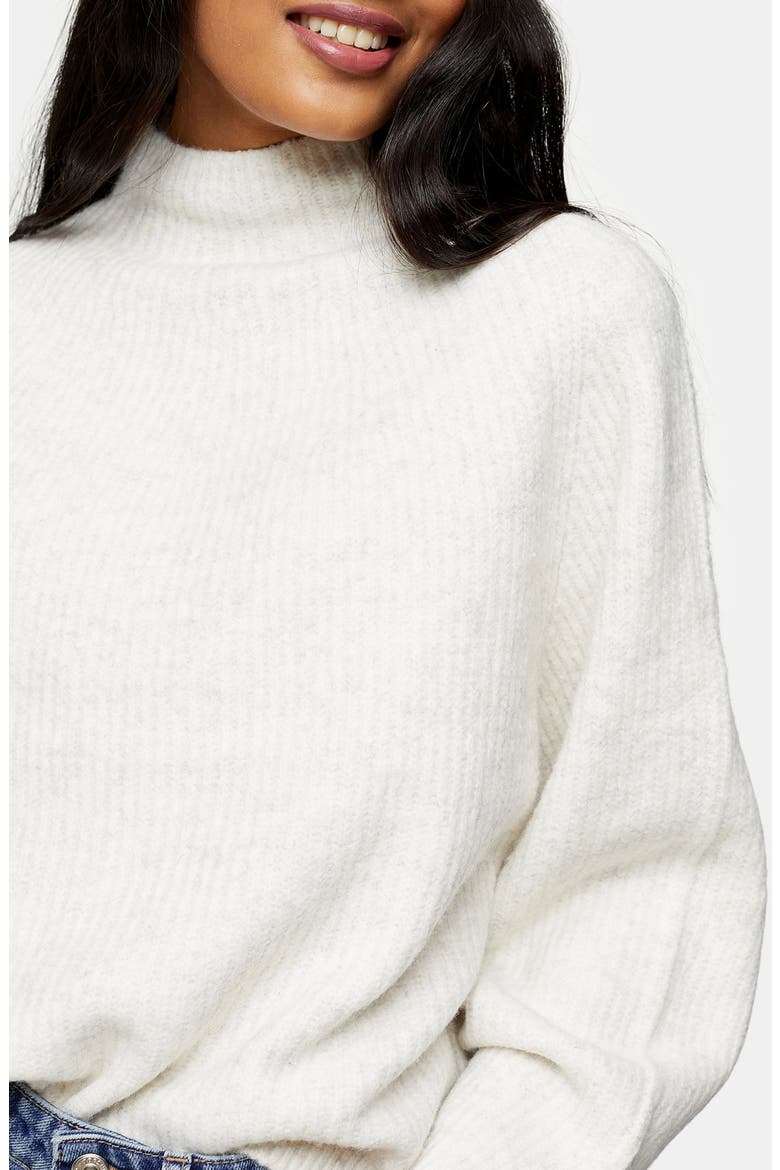 Funnel Neck Sweater, Alternate, color, IVORY