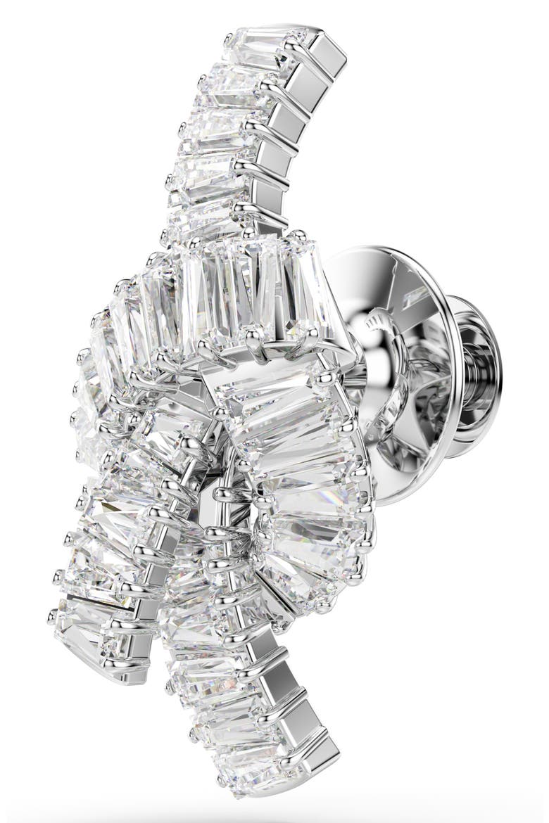 Matrix Tack Knot Brooch, Alternate, color, RHODIUM/ WHITE