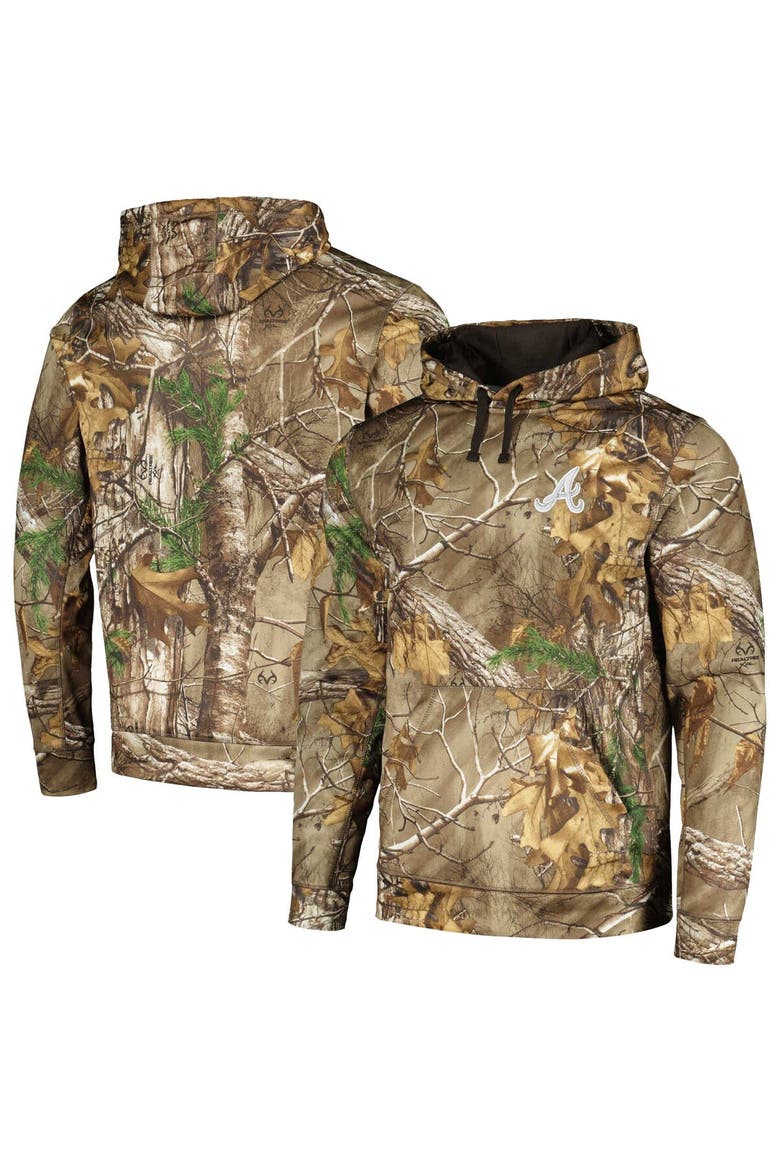 Men's Dunbrooke Camo Atlanta Braves Champion Realtree Pullover Hoodie, Main, color, Camo