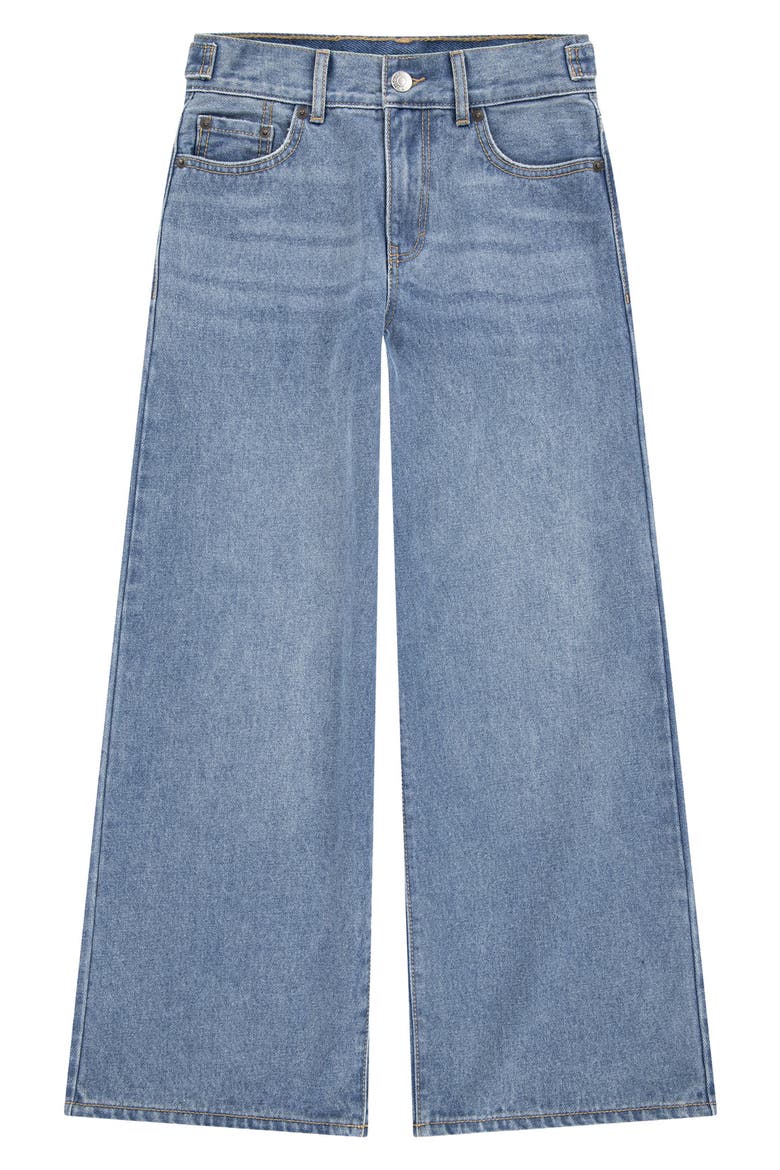 Kids' Adjustable Waist Wide Leg Jeans, Main, color, EVIE