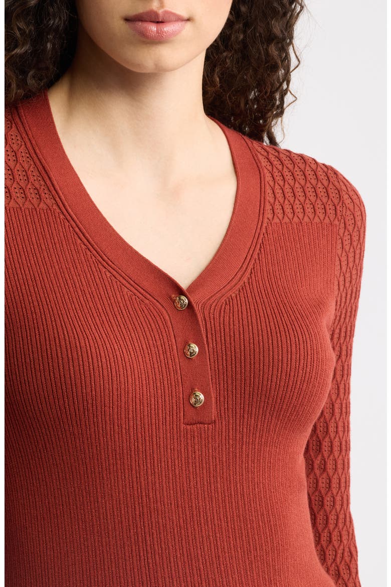 The Yusra V-Neck Sweater, Alternate, color, TOASTED SAFFRON