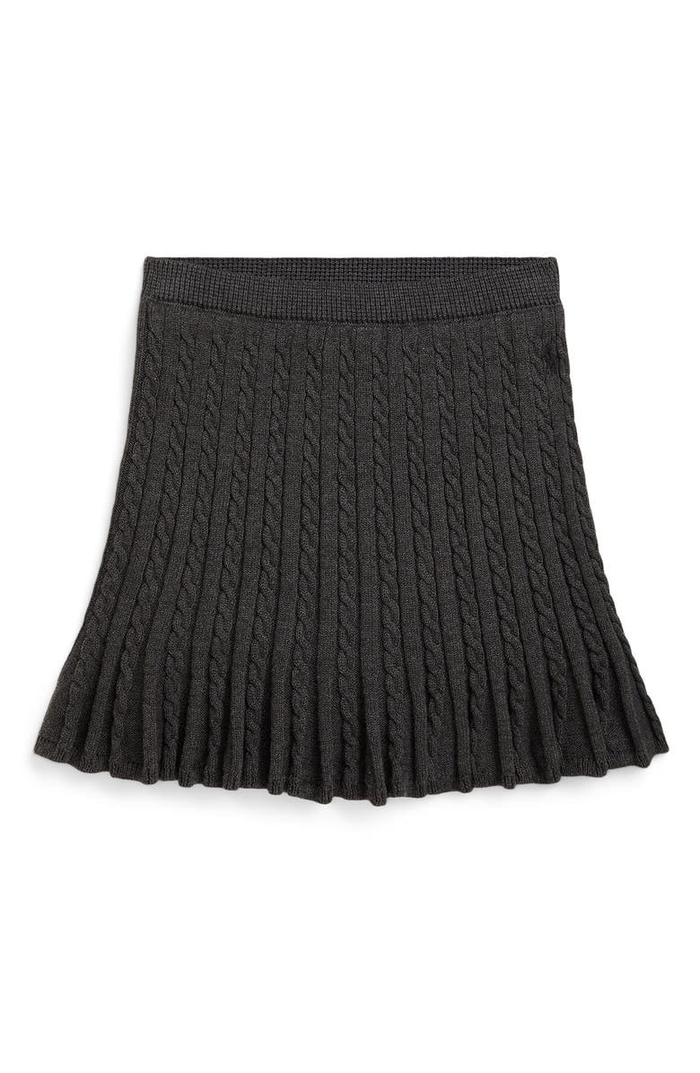 Polo Ralph Lauren Kids' Cable Stitch Skirt, Main, color, Windsor Heather