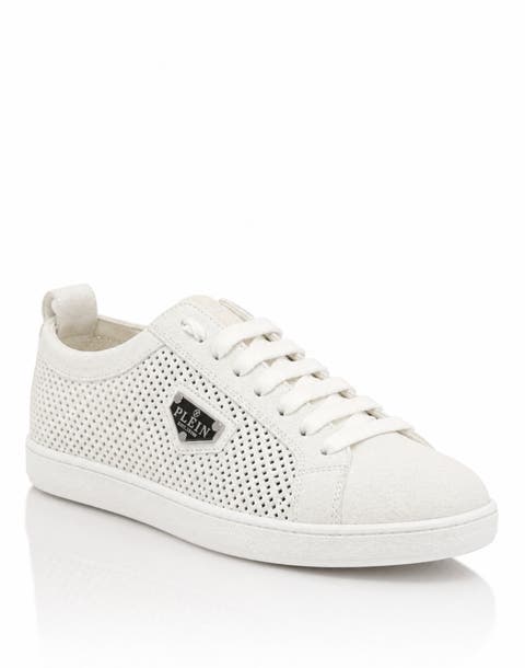 Perforated Suede Low-Top Sneakers Men