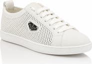 PHILIPP PLEIN Perforated Suede Low-Top Sneakers Men
