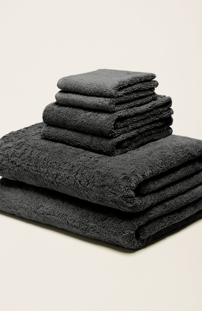 Italic Ultraplush Australian Cotton Luxe 6-piece Towel Set, Alternate, color, Charcoal