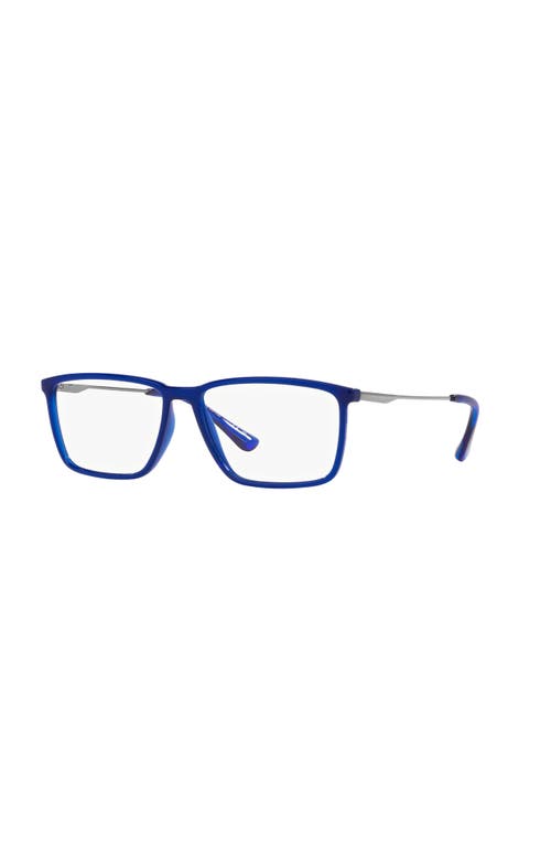 Lenscrafters 58mm Rectangle Optical Glasses In Blue