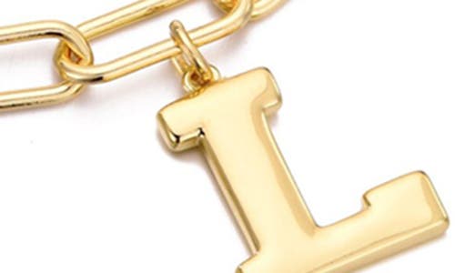 Adornia Initial Charm Pendant Necklace In Gold