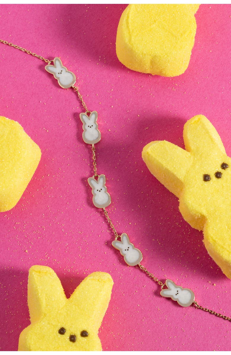 Alex and Ani Peeps<sup>®</sup> Pearlized Bunny Bracelet, Alternate, color, Gold