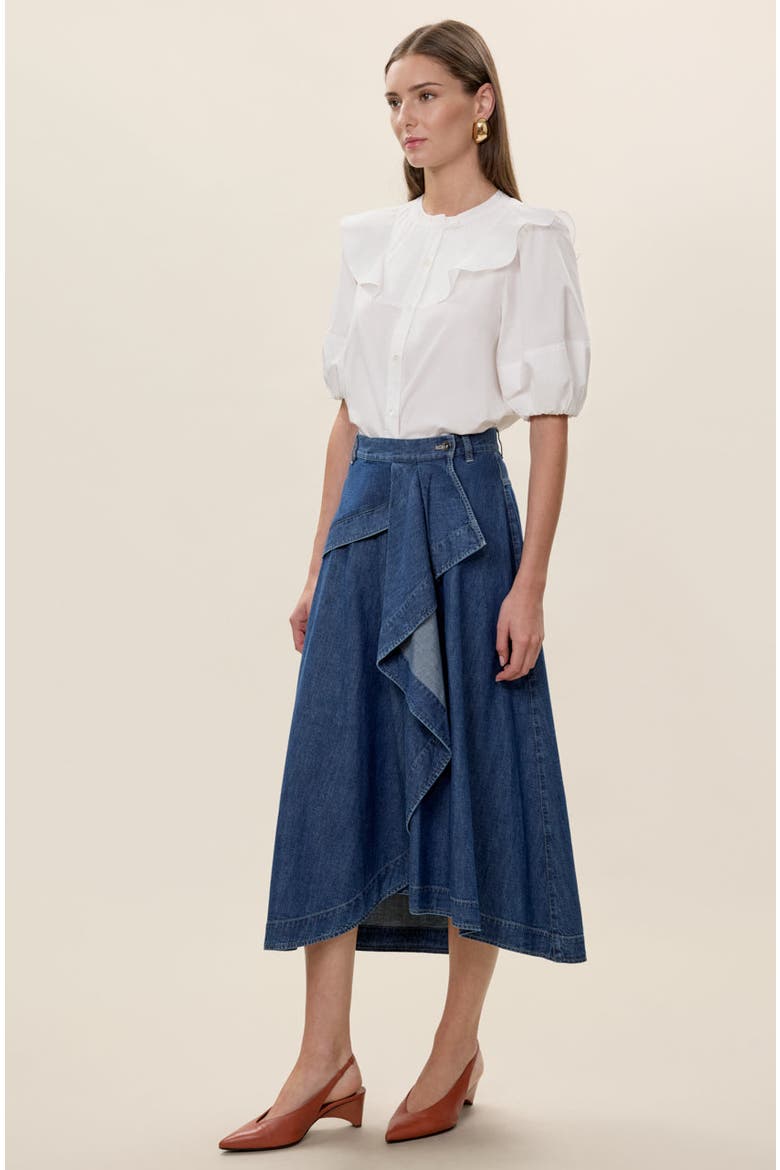 Aisley Poplin Top, Alternate, color, Milk