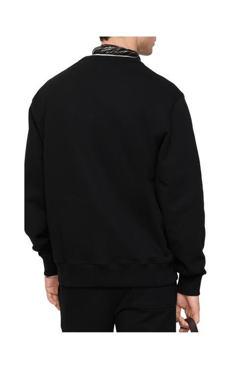 Burberry Burlow Logo Cotton Jersey Sweatshirt In Black