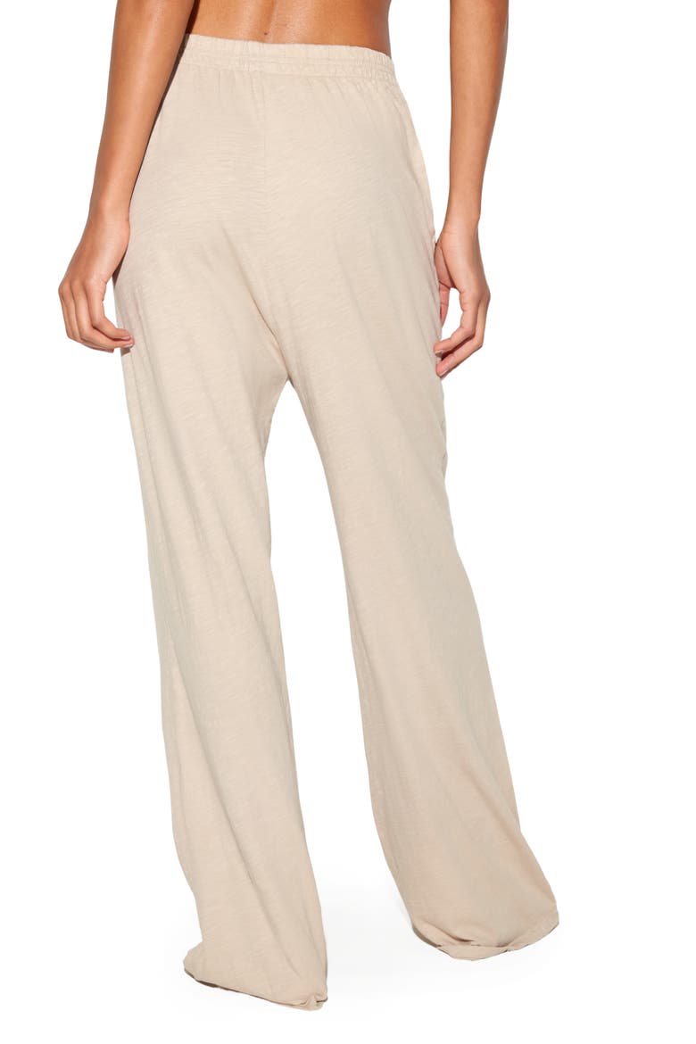 Mika Slub Cotton Wide Leg Pants, Alternate, color, PALO SANTO