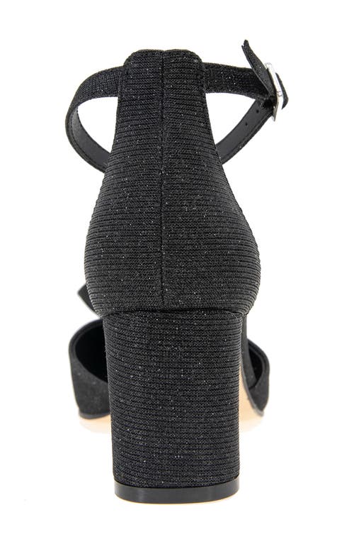 Xoxo Kacee Rose Ankle Strap Pump In Black Lurex