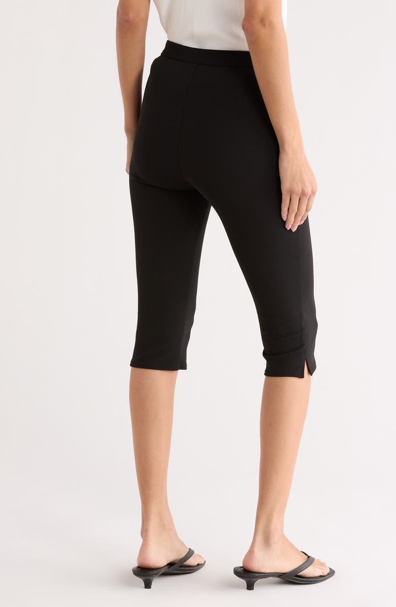 Leith Stretch Crepe Capri Pants, Alternate, color, Black