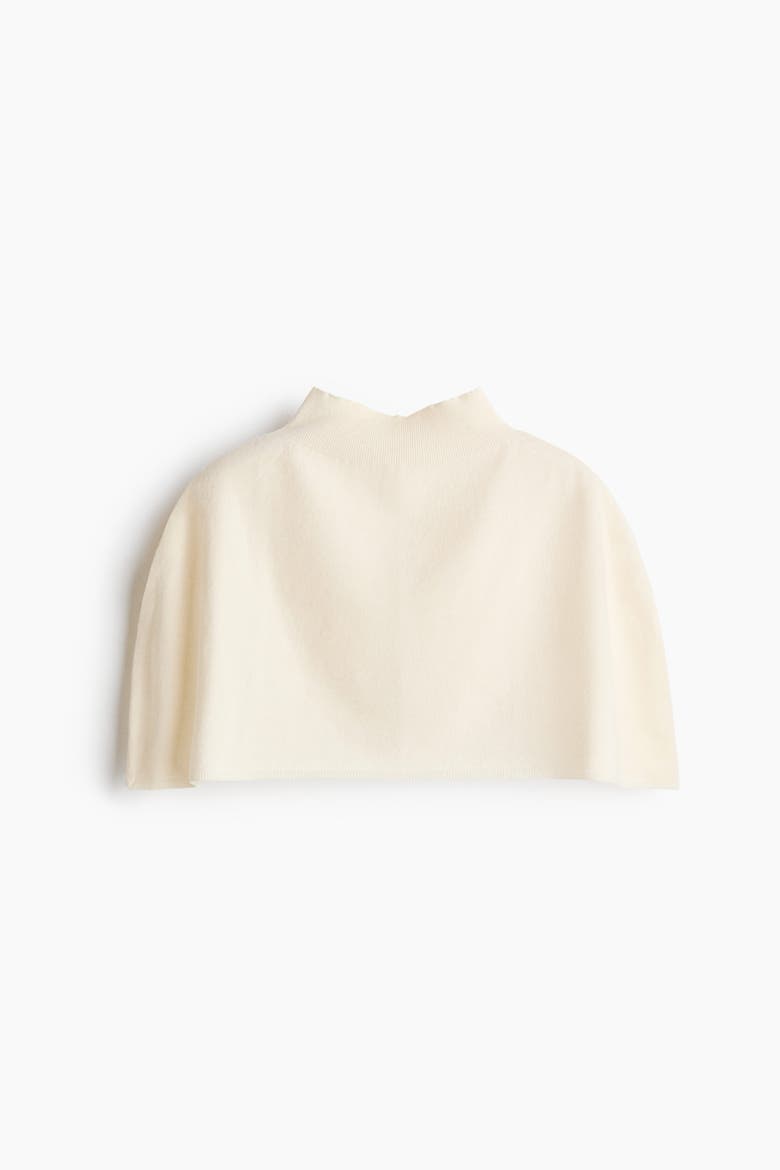 Mock Turtleneck Cape, Alternate, color, Cream