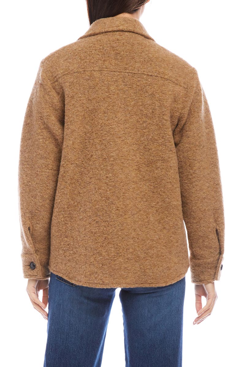 Karen Kane Brushed Wool Blend Shirt Jacket, Alternate, color, 