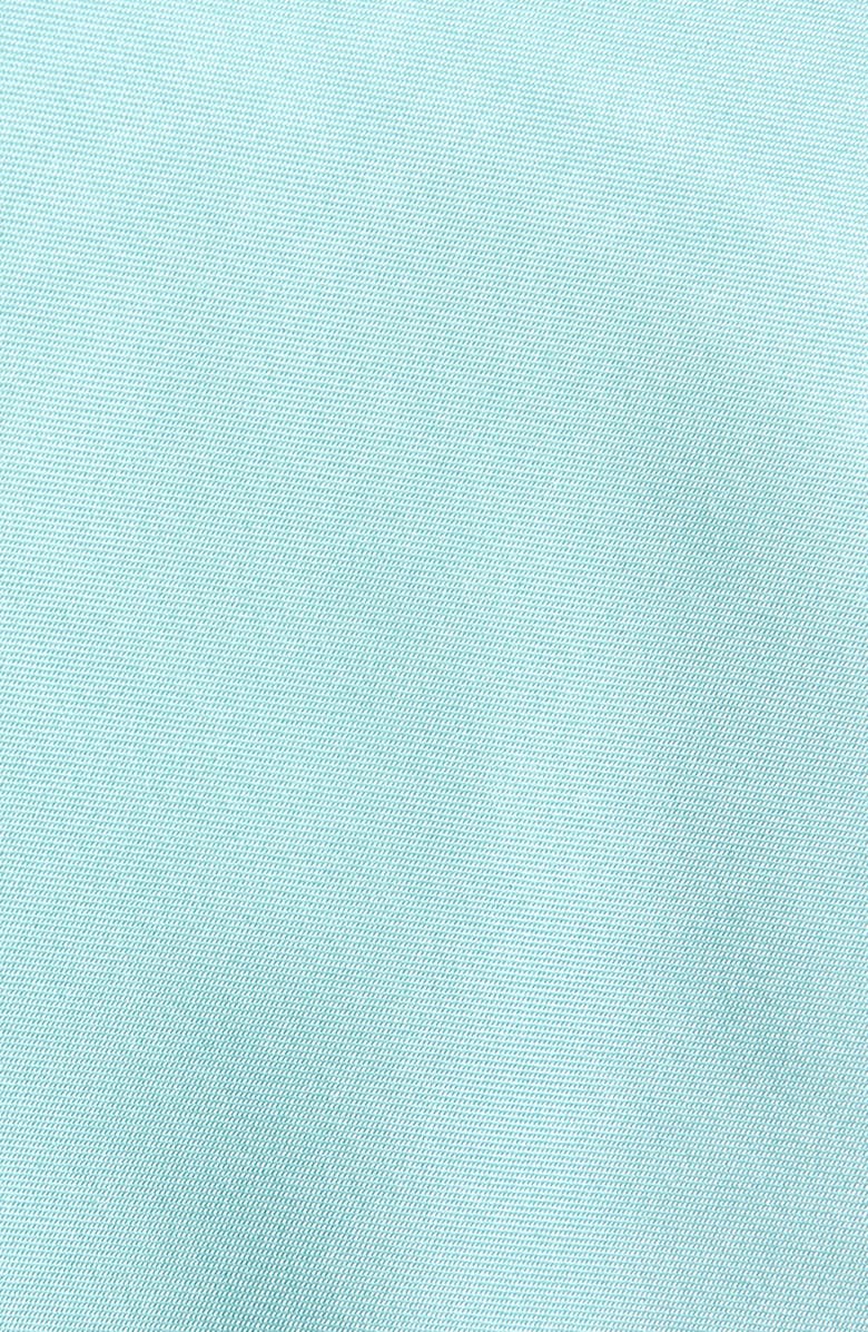 CLIFTON WILSON Solid Aqua Silk Tie, Alternate, color,