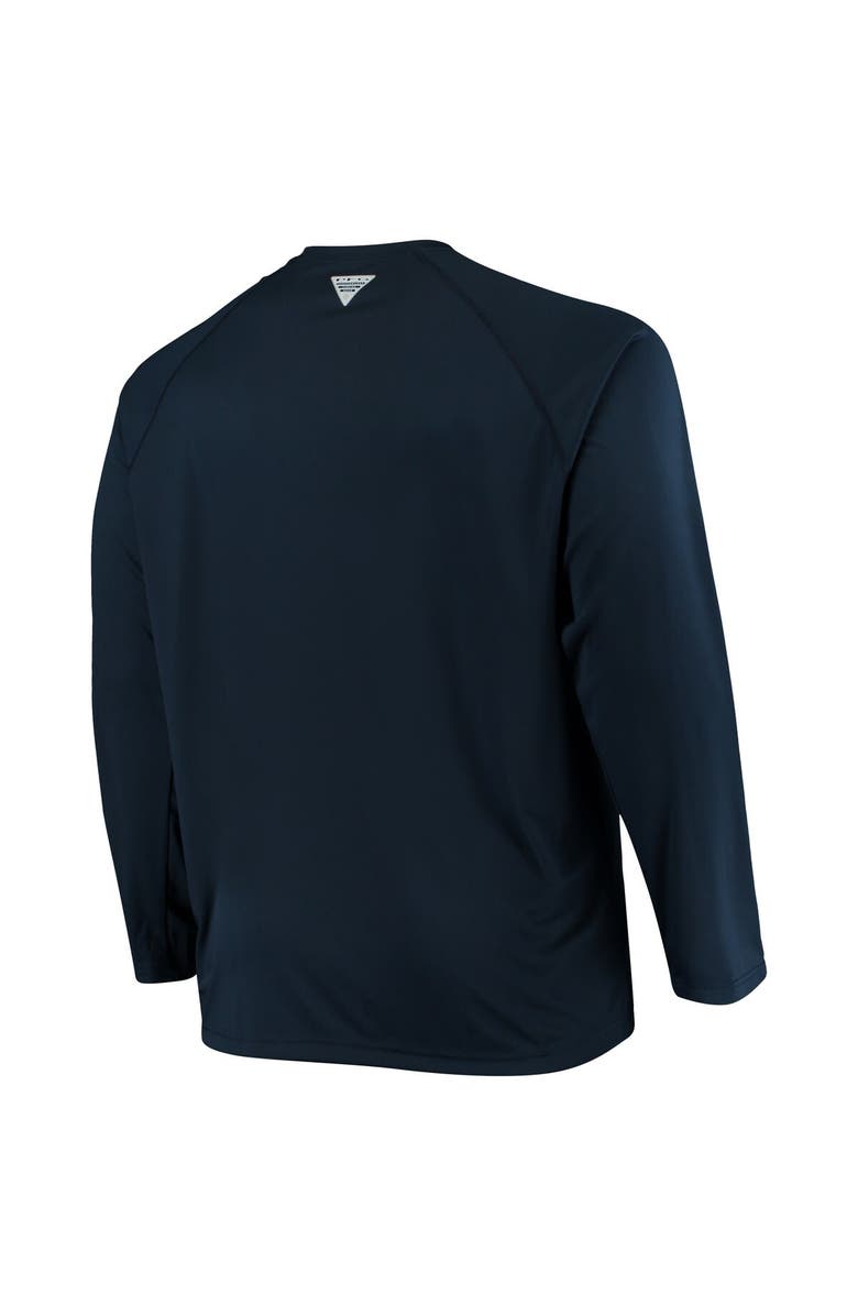 Columbia Men's Columbia Navy West Virginia Mountaineers Big & Tall Terminal Tackle Long Sleeve Omni-Shade T-Shirt, Alternate, color, 
