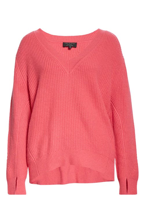 Rag & Bone Pierce Cashmere V-neck Sweater In Pink