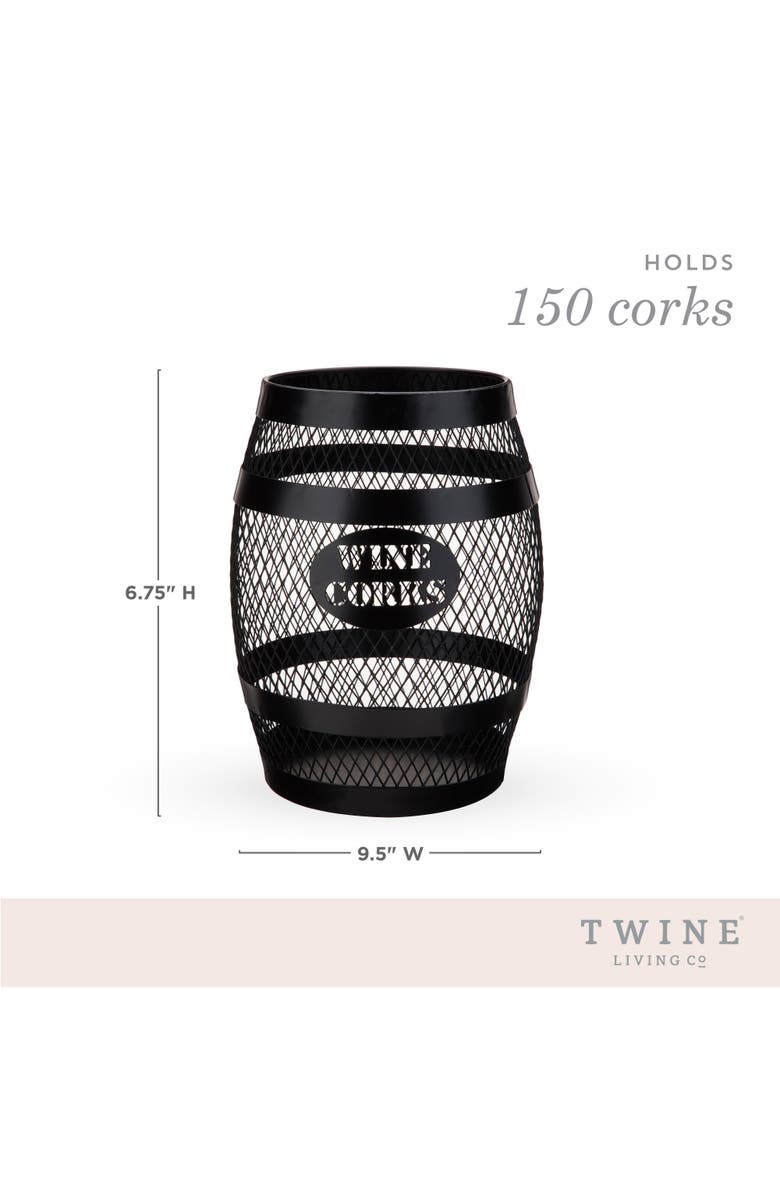 TWINE Barrel Cork Holder, Alternate, color, Black