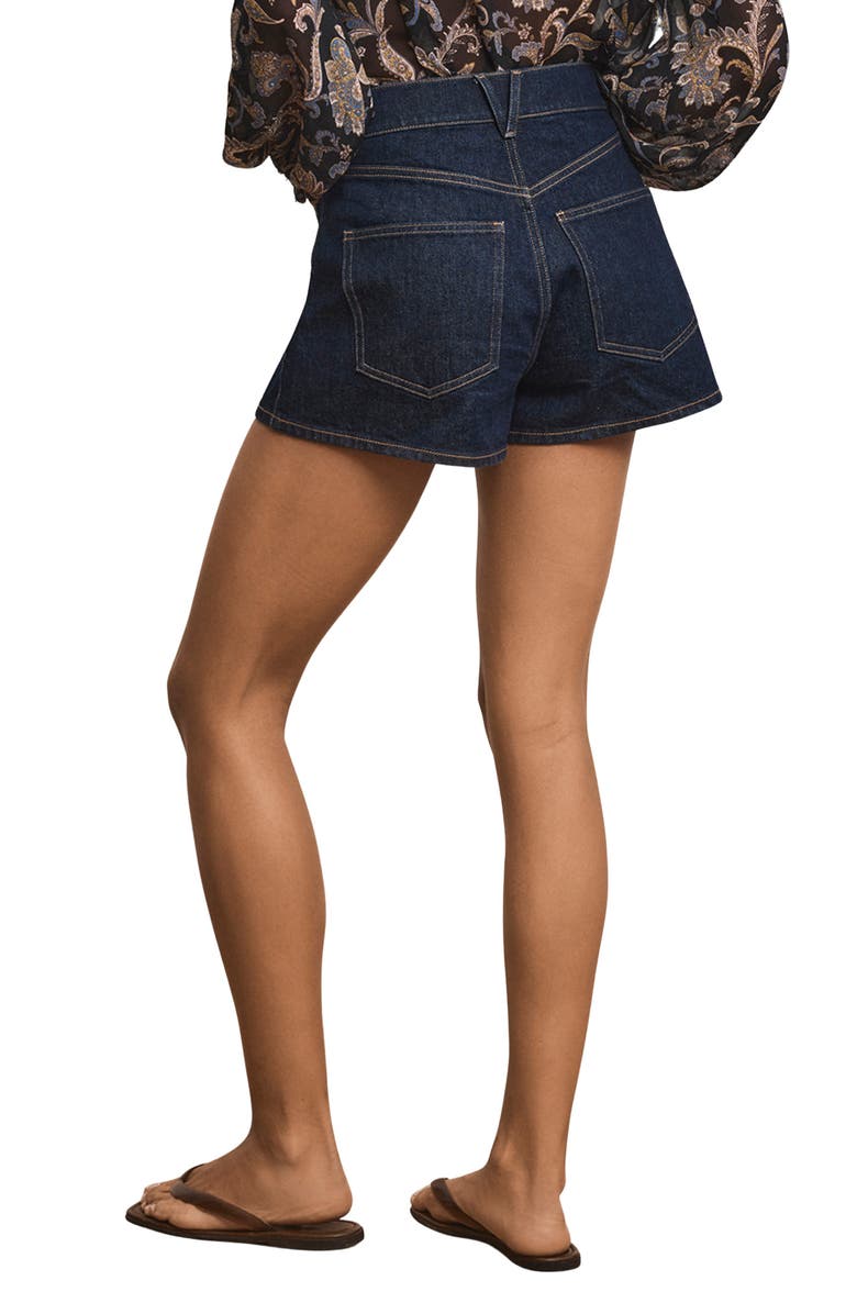 Veronica Beard Elijah Patch Pocket Denim Short, Alternate, color, Indigo Rinse