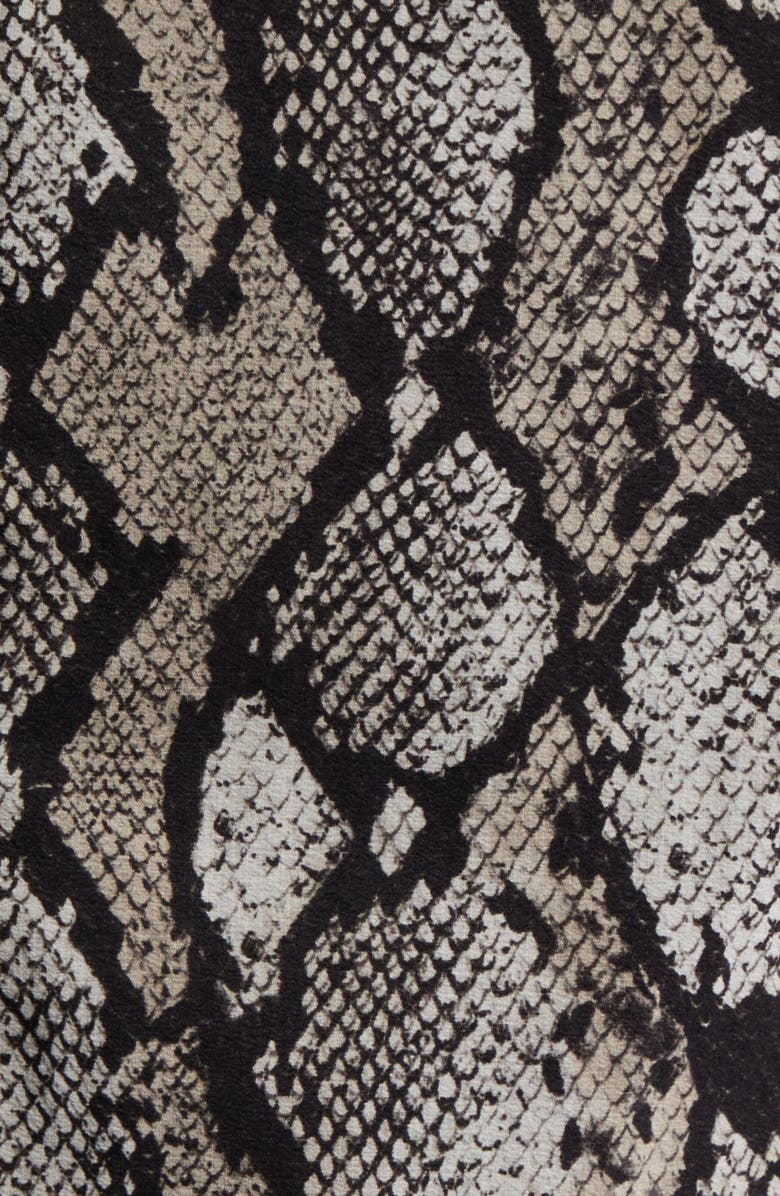 Mackage Water Repellent Snakeskin Print Detail Trench Coat, Alternate, color, Taupe Snake