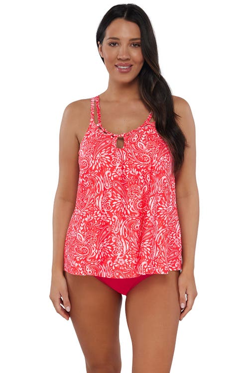 Sunsets Escape Sadie Tankini Swimsuit Top In Majorca