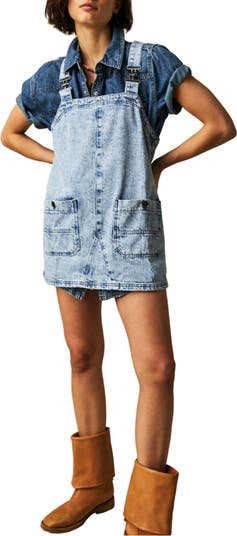 knee length dresses for ladies Free People Printed Astrid Mini Dress in Ivory main image 0