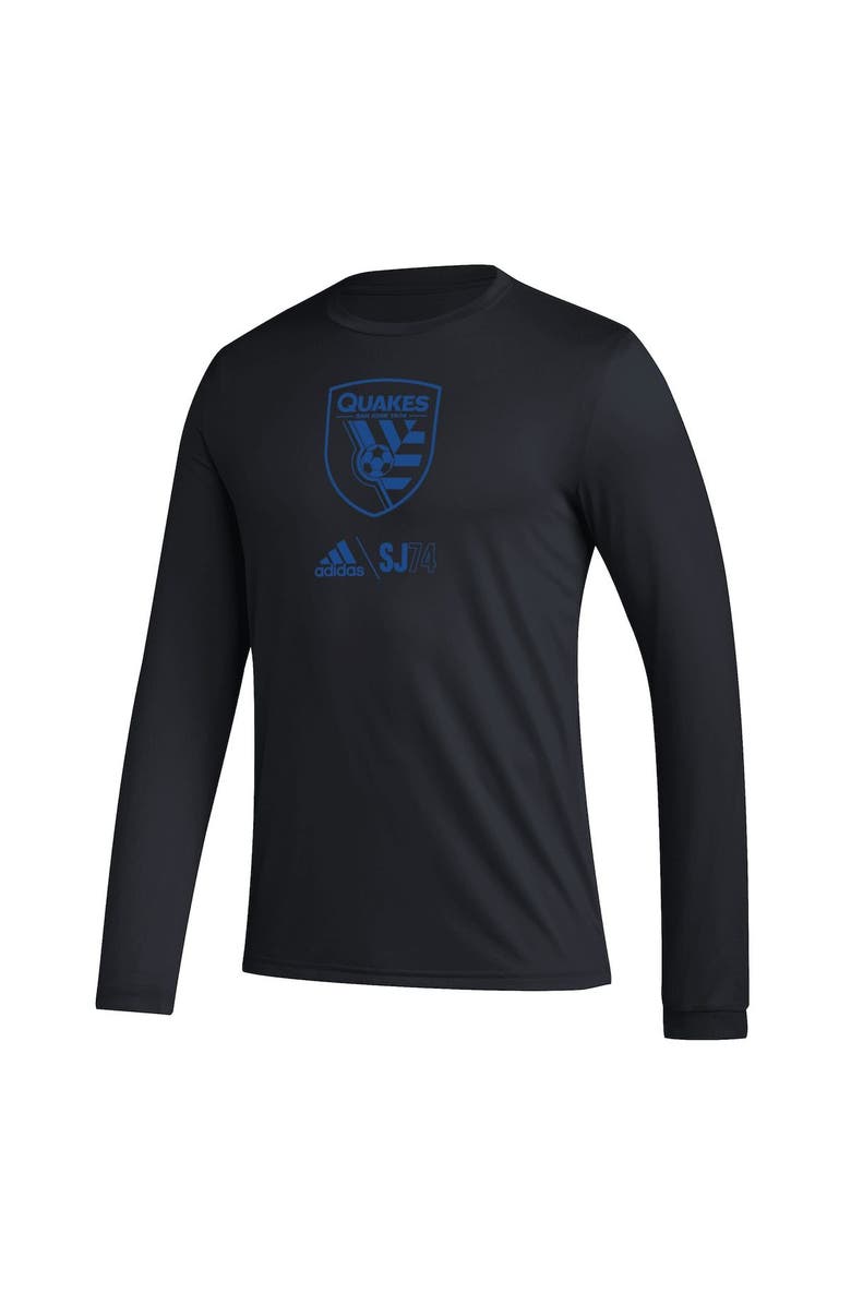 adidas Men's adidas Black San Jose Earthquakes Icon AEROREADY Long Sleeve T-Shirt, Alternate, color, 