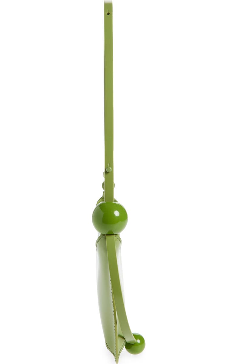 Jacquemus Le Bisou Perle Leather Shoulder Bag, Alternate, color, Green 550