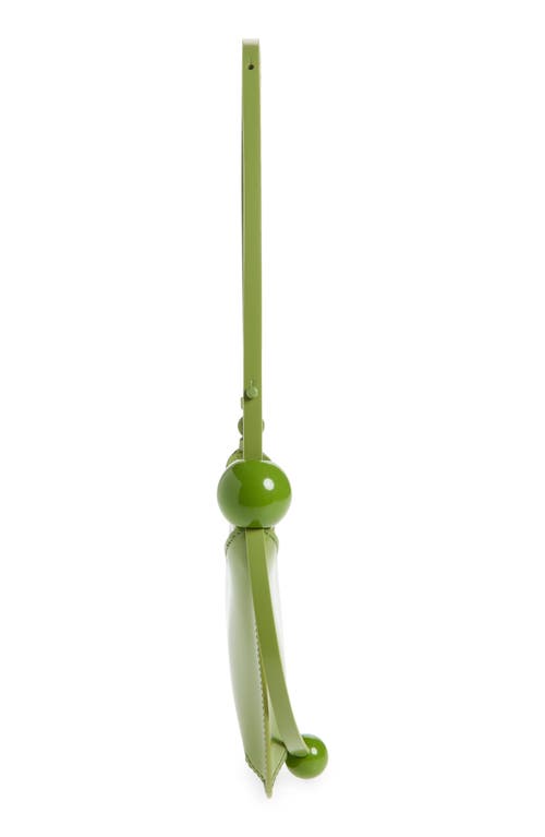 Jacquemus Le Bisou Perle Embellished Leather Shoulder Bag In Green 550