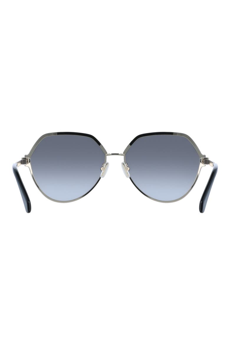 62mm Oversize Tea Cup Sunglasses, Alternate, color, GOLD/ GREY GRADIENT