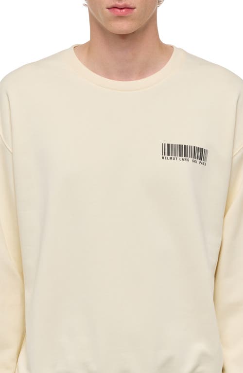 Helmut Lang Ski Schedule Cotton Sweatshirt In Neutral