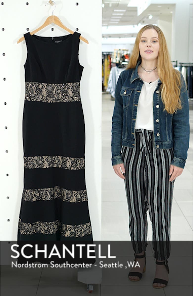 Lace Panel Trumpet Gown, sales video thumbnail