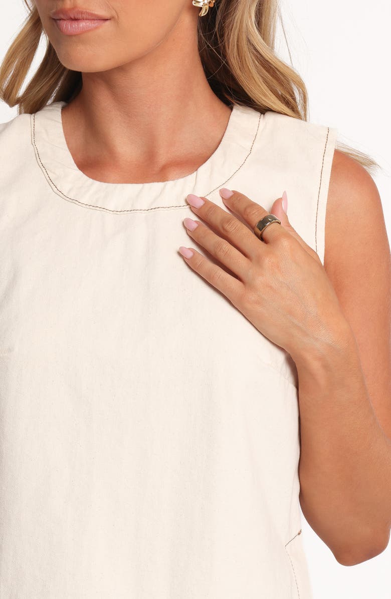 Petal & Pup Levi Cotton Twill Tank, Alternate, color, Ecru