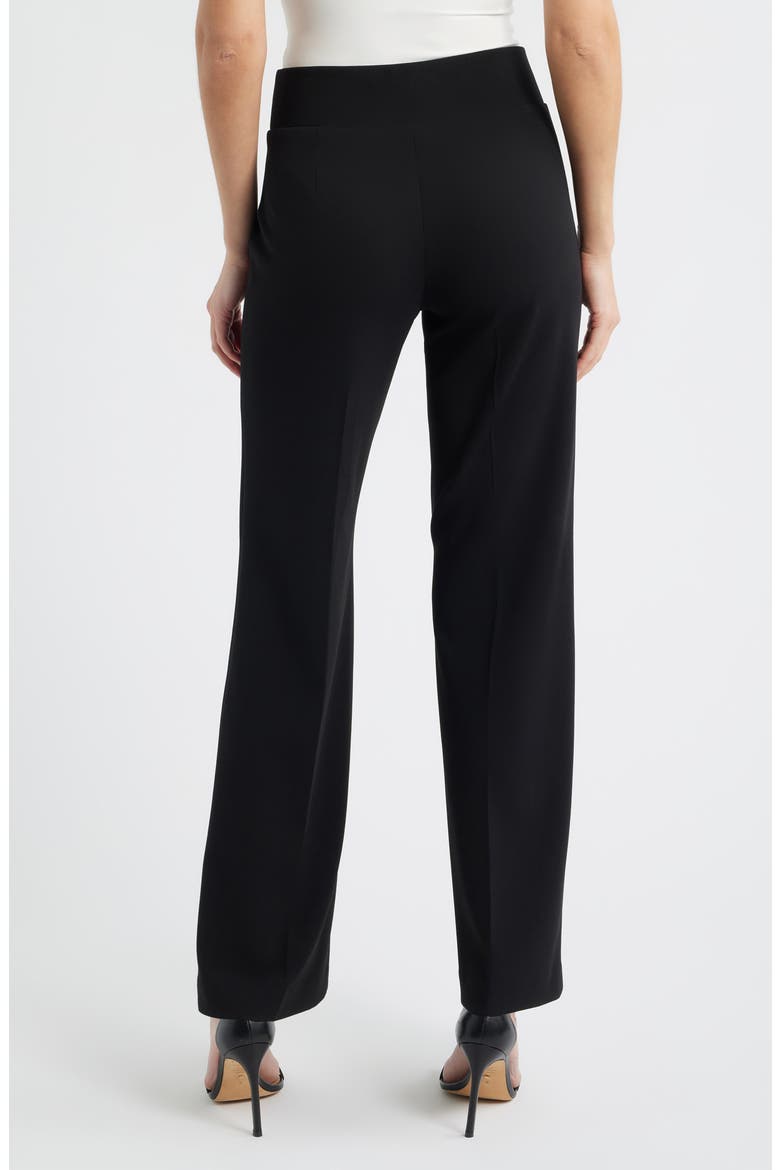 High Waist Pull On Wide Leg Pants, Alternate, color, ANNE BLACK
