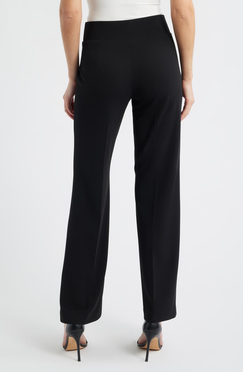 Anne Klein High Waist Pull On Wide Leg Pants, Alternate, color, Anne Black