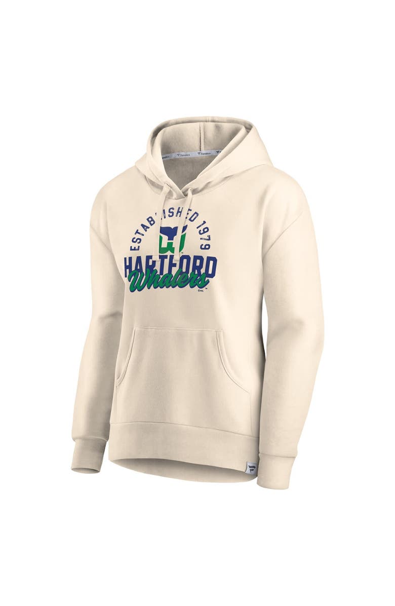FANATICS Women's Fanatics Branded Cream Hartford Whalers Carry the Puck Pullover Hoodie Sweatshirt, Alternate, color, 