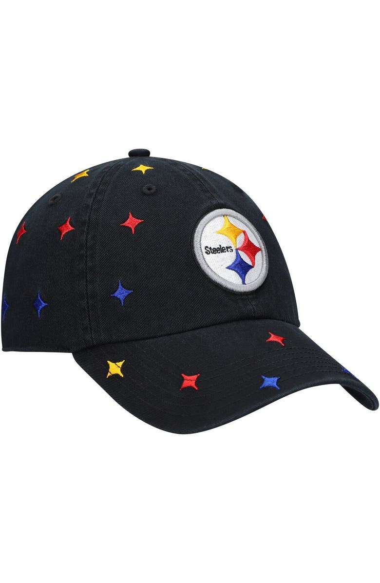 '47 Women's '47 Black Pittsburgh Steelers Multi Confetti Clean Up Adjustable Hat, Alternate, color, Black