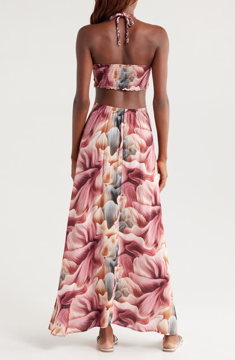 BOAMAR Chamberlain Cutout Halter Maxi Sundress, Alternate, color, Bouquet