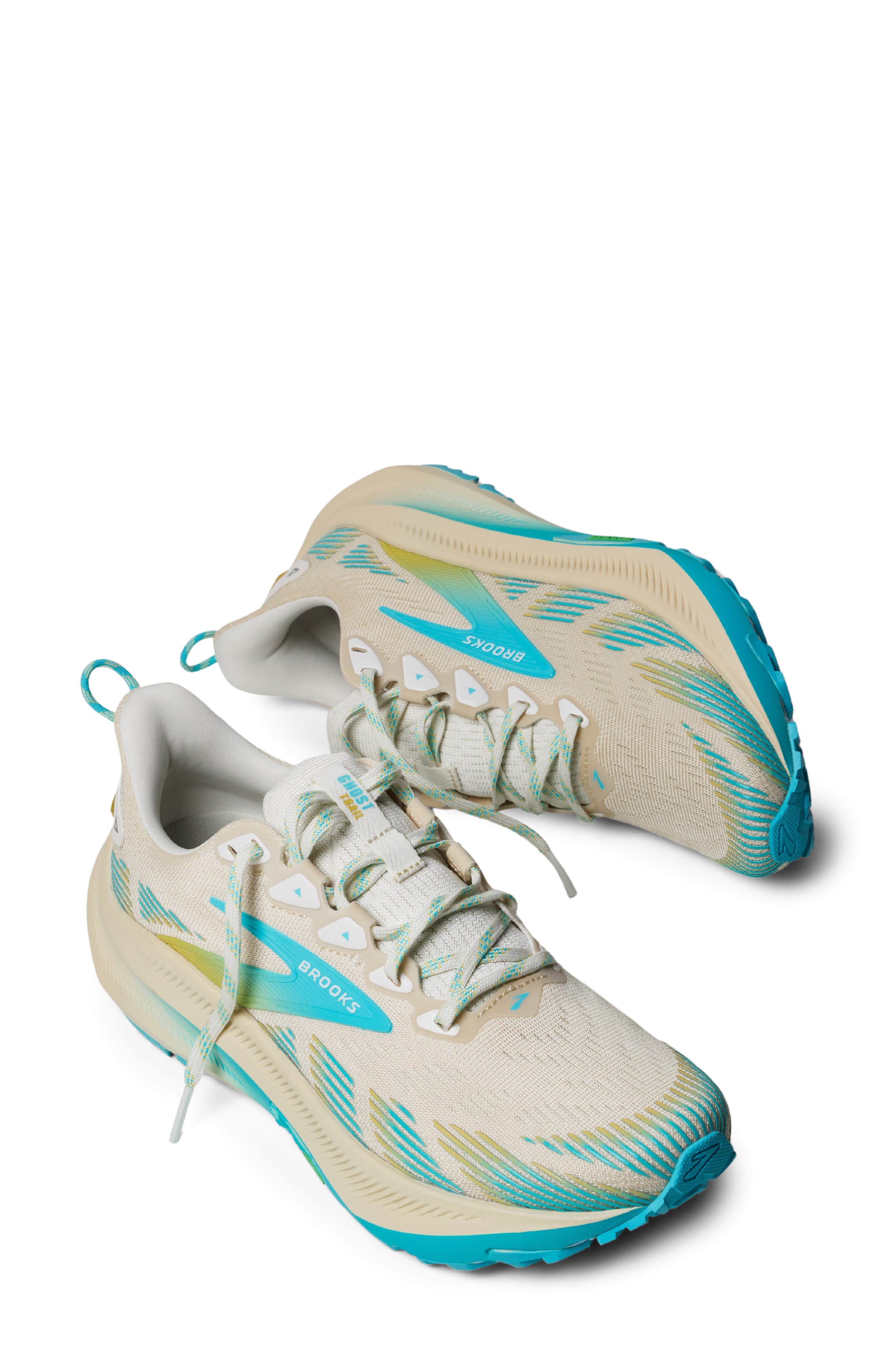 Brooks Ghost Trail Running Shoe, Alternate, color, Sand/ Star White/ Golden Hour