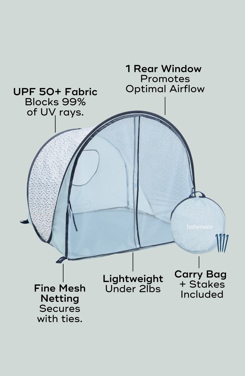 Babymoov Blue Waves Anti-UV Sun Tent, Alternate, color, Blue Waves