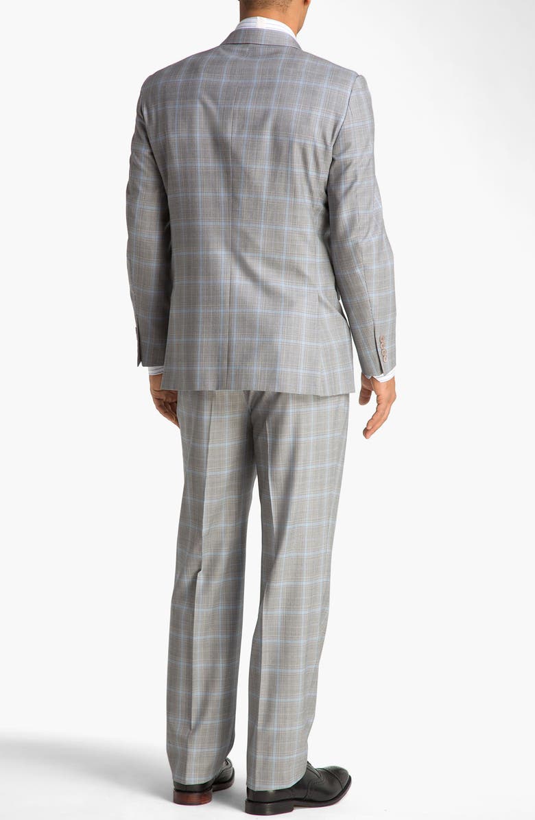Robert Talbott Grey Glen Plaid Suit, Alternate, color, 