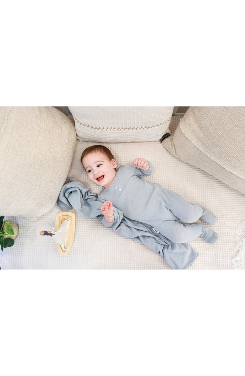 Manière Pointelle Footie & Beanie Set, Alternate, color, 