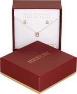 Argento Vivo Sterling Silver Cubic Zirconia Pendant & Stud Earrings Set