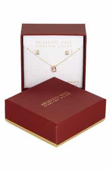 Argento Vivo Sterling Silver Cubic Zirconia Pendant & Stud Earrings Set