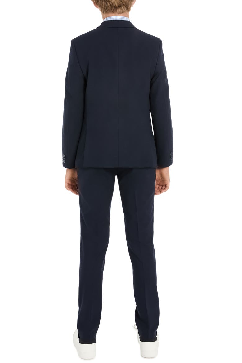 Kids' Solid Stretch Suit, Alternate, color, NAVY